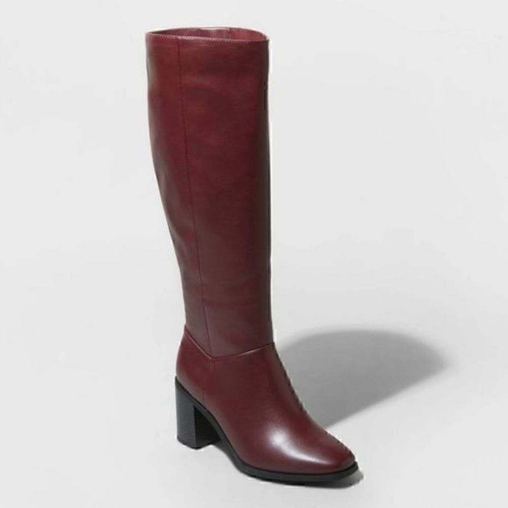 Women's Joy Tall Block Heeled Boots - A New Day